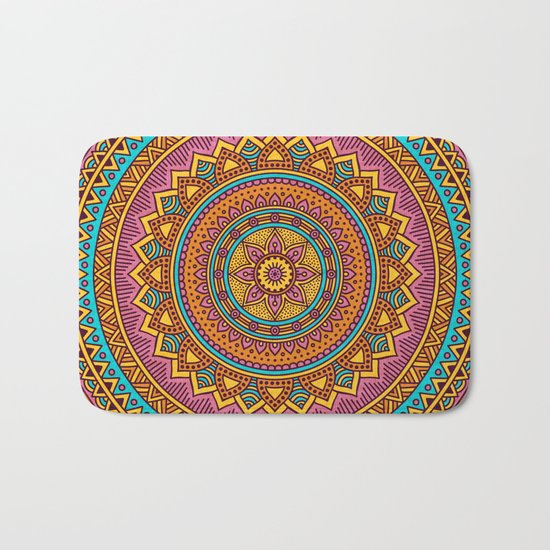 Hippie mandala 63 Bath Mat