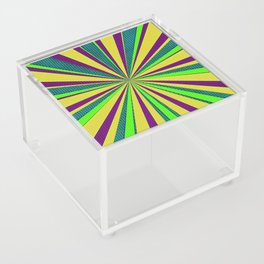 Violet Yellow Green Rays Acrylic Box