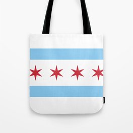 Chicago Flag, Official Flag of the City of Chicago Tote Bag