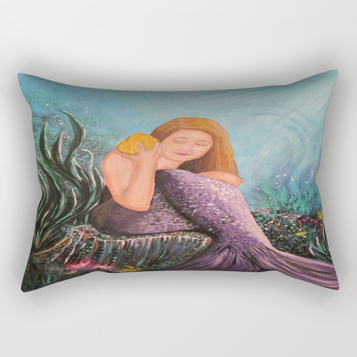 Mermaid Under The Sea Rectangular Pillow