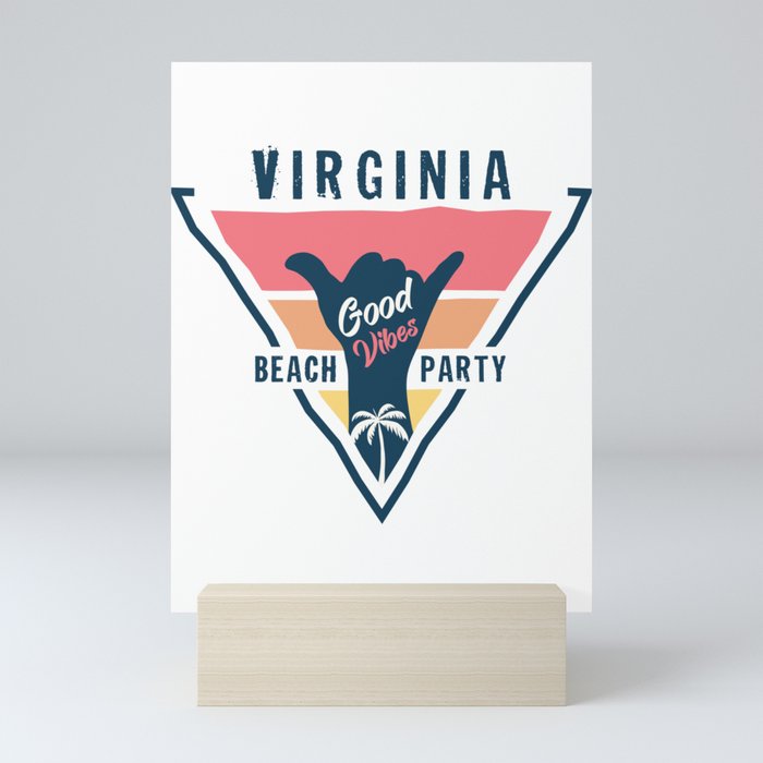 Virginia beach party Mini Art Print
