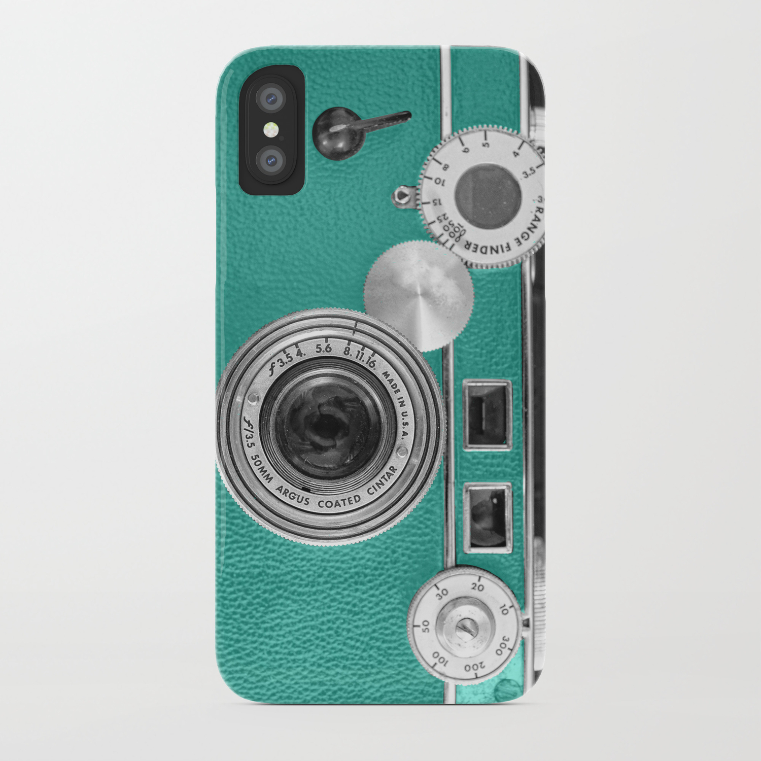 Teal Retro Vintage Phone Iphone Case By Woodnimages Society6