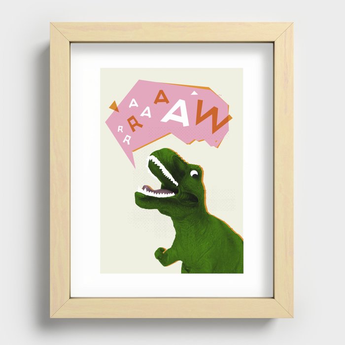 Dinosaur Raw! Recessed Framed Print
