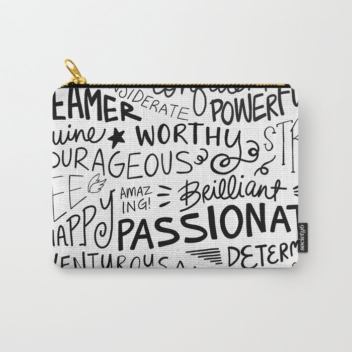 Hand Drawn Affirmations Carry-All Pouch