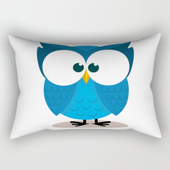 BLUE OWL Rectangular Pillow