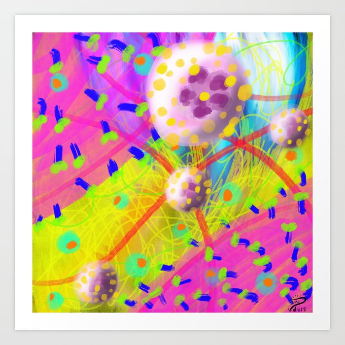 Abstract Cellular Landscapes Or Donuts W Sprinkles Pop Art Art Print By Tarawhitestudio Society6 Blue mountain, 2018 digital pigment print ultrachrome ink on fabriano rosaspina paper. society6