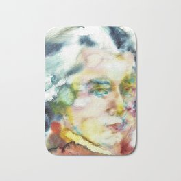 WOLFGANG AMADEUS MOZART - watercolor portrait Bath Mat | Watercolor, Amadeusmozart, Amadeus, Mozart, Wolfgangmozart, Painting, Wolfgang, Requiem 