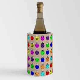 Ladybug Pattern (Brown Background) Wine Chiller