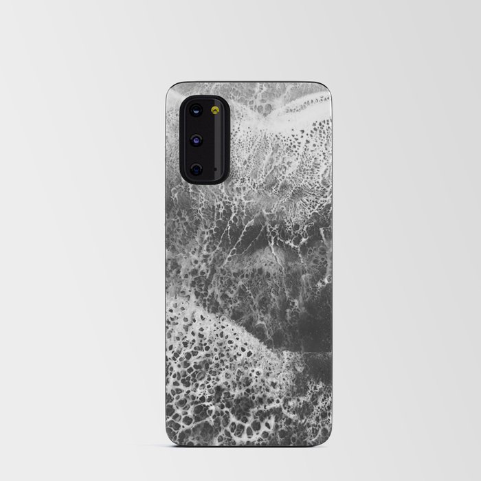 black and white ocean Android Card Case