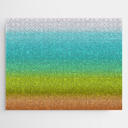 tropical ombre sunset architectural glass texture look Jigsaw Puzzle