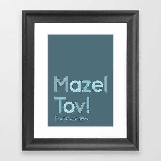 Mazel Tov! Framed Art Print