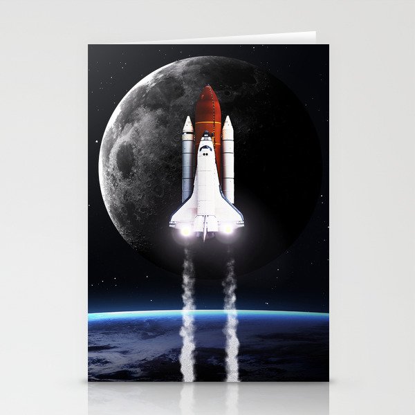 Space shuttle Stationery Cards
