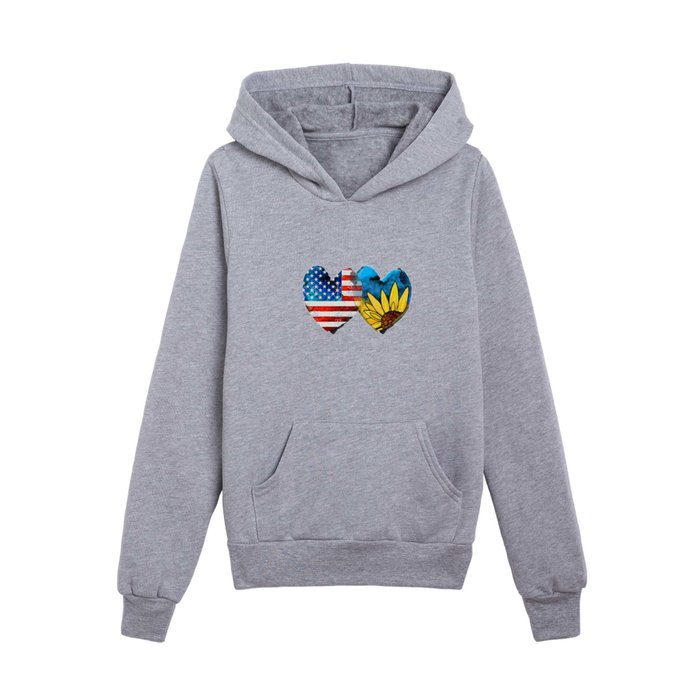 Stand With Ukraine - Peace Not War Art Kids Pullover Hoodie