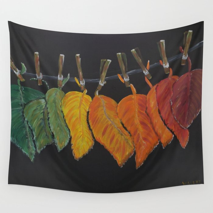 Hanging Leaves Wall Tapestry
