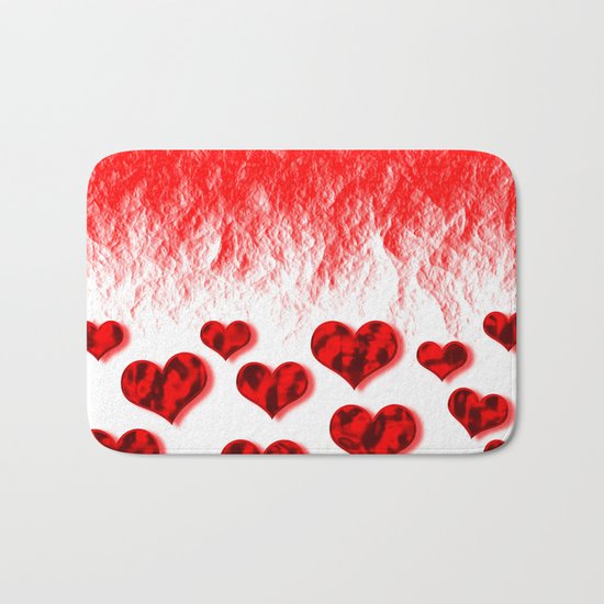 Hearts Abstract Pattern Bath Mat