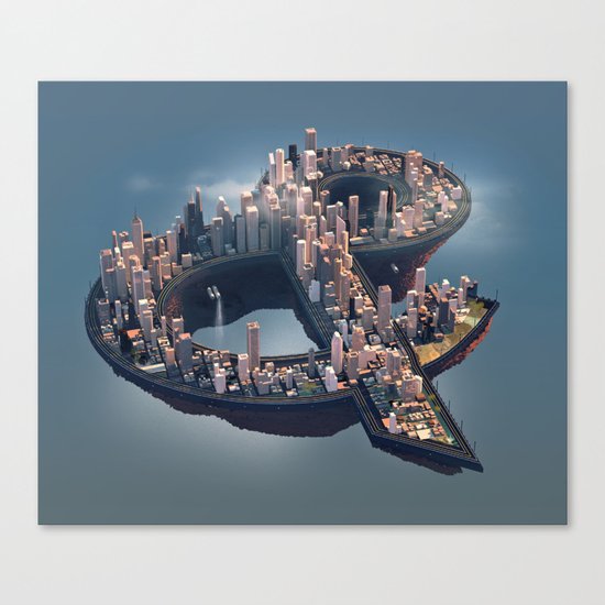 The City Canvas Print