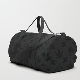 Dark Marijuana tile pattern. Digital Illustration background Duffle Bag