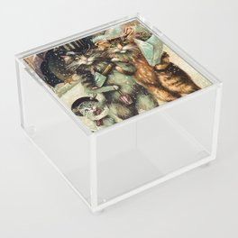 “Cat Family Christmas Shopping” by Maurice Boulanger Acrylic Box