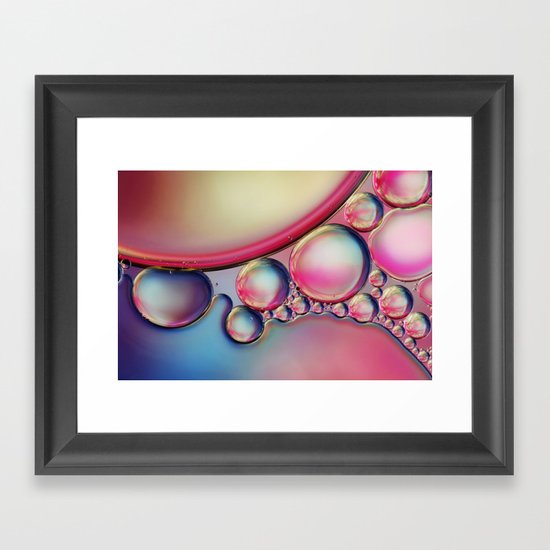 Bubble Pink Framed Art Print