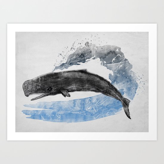 BlackWhale Art Print