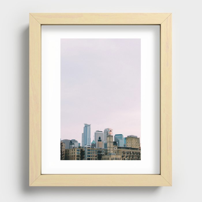 Minneapolis Skyline Recessed Framed Print