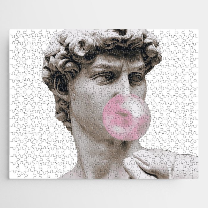 David with bubble gum Jigsaw Puzzle