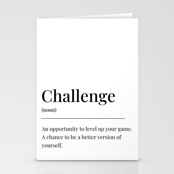 Challenge definition Stationery Cards