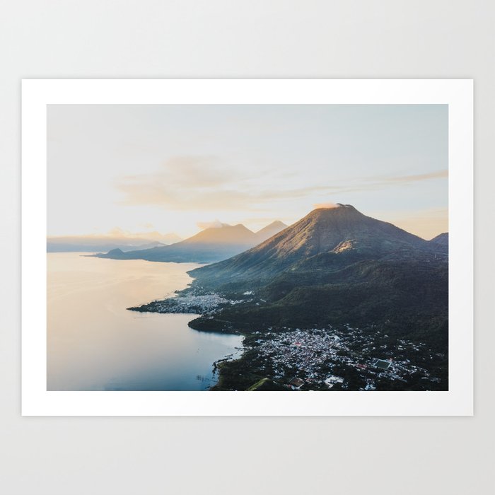 Sunrise over Lake Atitlán Art Print