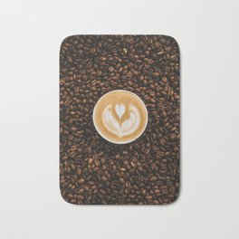 Coffee Beans & Latte Coffee Cup Bath Mat | Brown, Photo, Espresso, Coffee, Coffeecafe, Coffeebeans, Coffeeshop, Coffeedrinks, Coffeecup, Goodmorning 