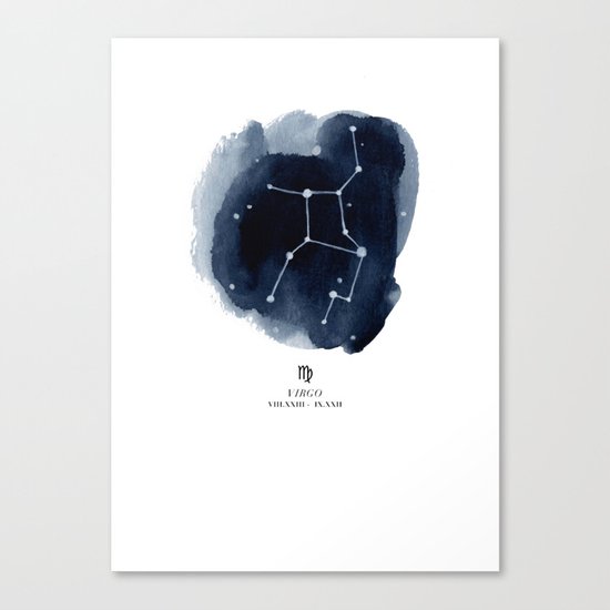 Zodiac Star Constellation - Virgo Canvas Print
