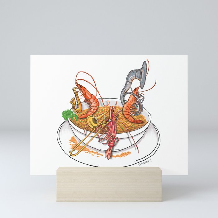 JAMbalaya - Nola Jazz Shrimps Mini Art Print