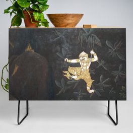 Ramayana Painting Hanuman Credenza