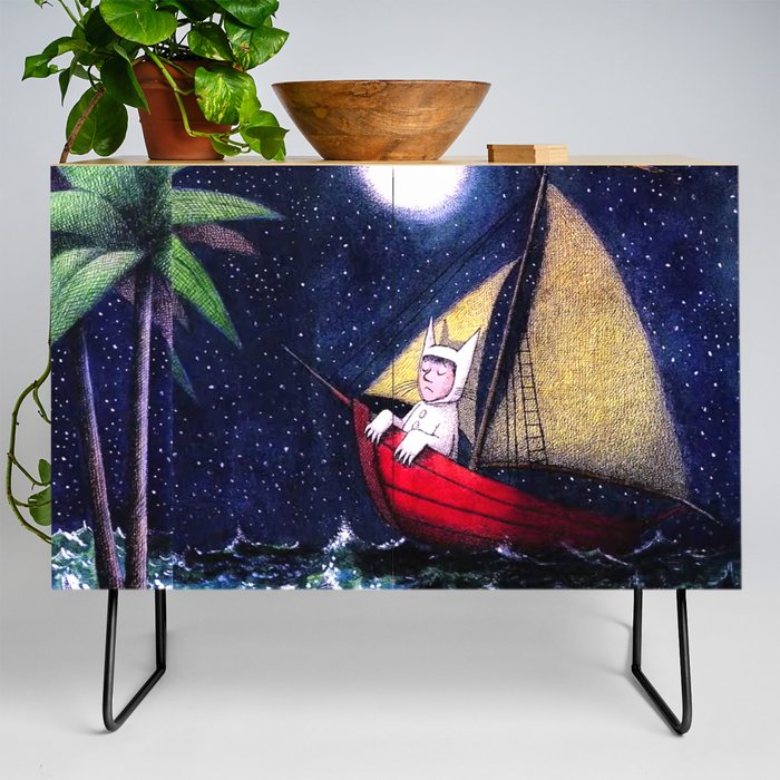 Max Traveling By Boat Credenza