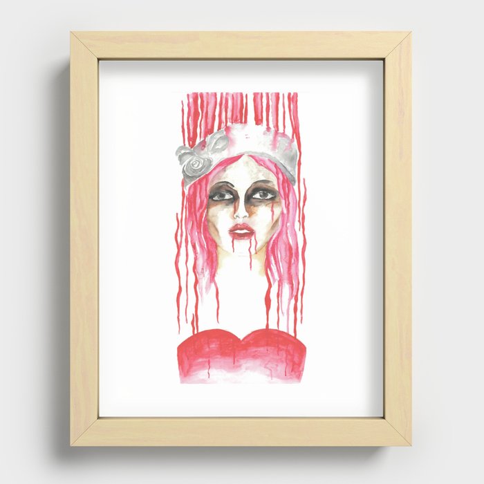 red jolly Recessed Framed Print