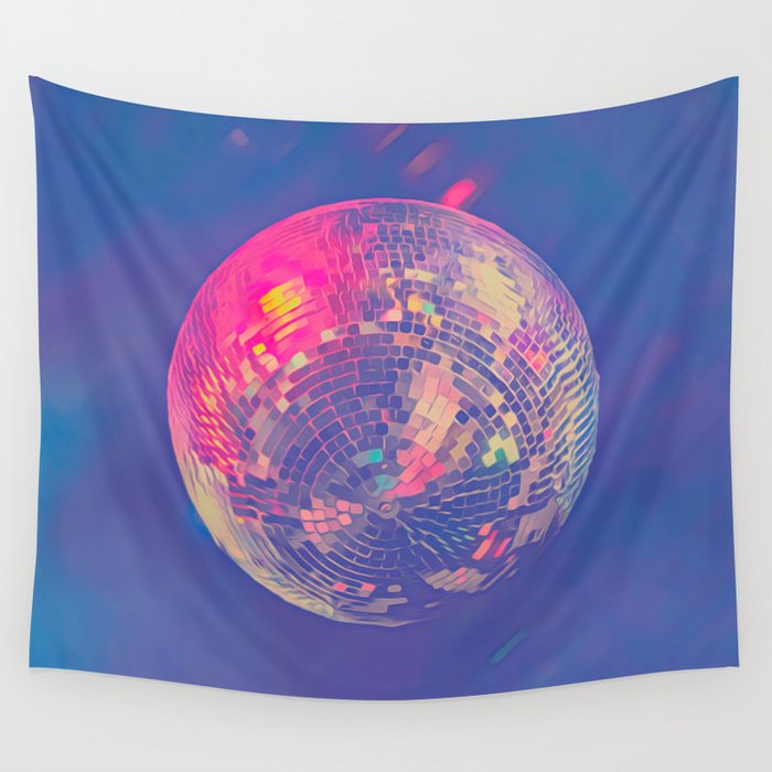 Disco 80s pink, dreams, pastel, love, cute Wall Tapestry