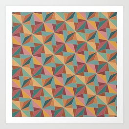 Kaleidoscope Shapes Abstract Pattern XI Art Print