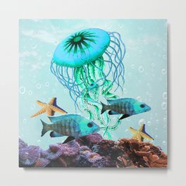Jelly Fish Metal Print