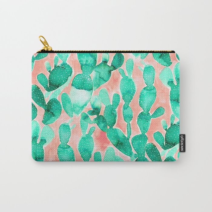 Paddle Cactus Blush Carry-All Pouch