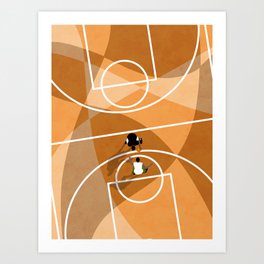 Street Basketball Court From Above  Art Print