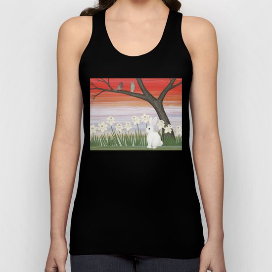 psychedelic spring scene Unisex Tank Top