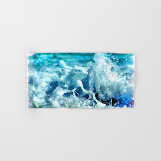 Sea Splash Watercolor Hand & Bath Towel