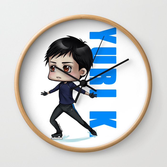 Yuri K Wall Clock By Saganu Society6