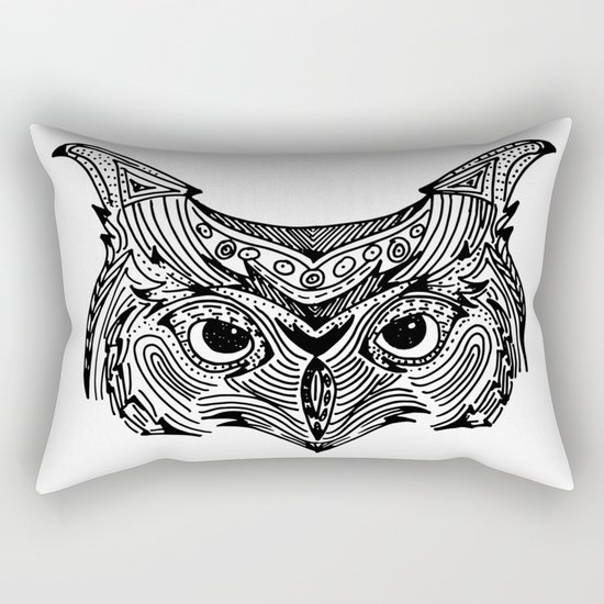 Owl Mandala Rectangular Pillow