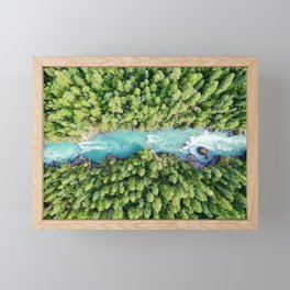 Fraser River headwaters from above Framed Mini Art Print