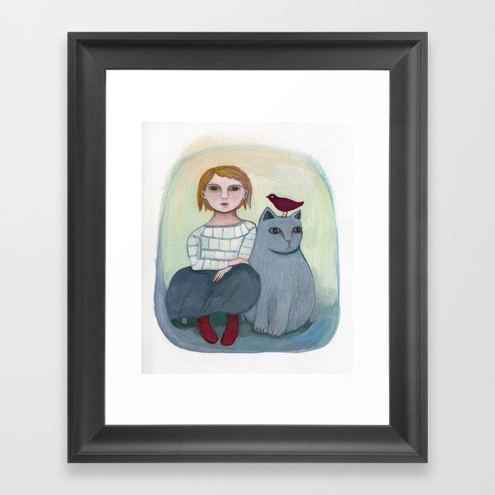 Emi's Cat Framed Art Print