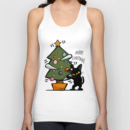 Cat Christmas Unisex Tank Top