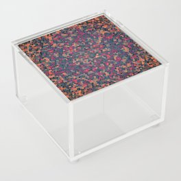 Stained Glass 3D Mosaic Pebbles Leather Modern Collection Acrylic Box