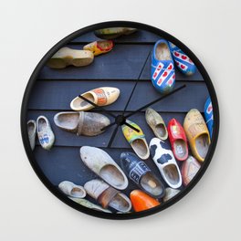 Wodden shoes Wall Clock | People, Photo, Vintage, Abstract 