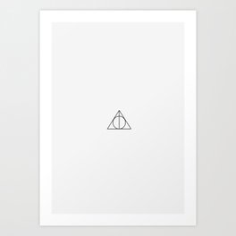 Deathly Hallows and the Minimalistic Approach Art Print