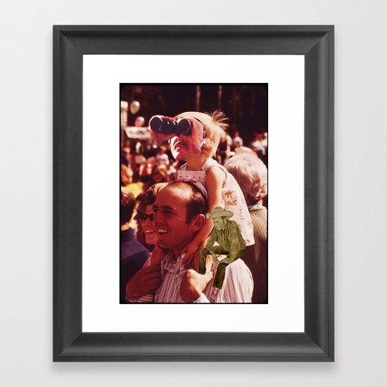 Friends At A Parade Framed Art Print
